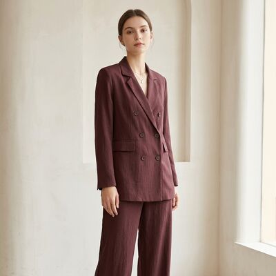 5635 62.8% viscose 20.8% TEL16.4 linen lightweight wrinkle resistant breathable blended fabric full range of clothing high weaving international style fabric