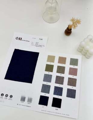 7101 47% polyester 29% viscose fiber 15% linen 7% wool 2% spandex blend minimalist light luxury fabric elastic breathable fabric casual wear