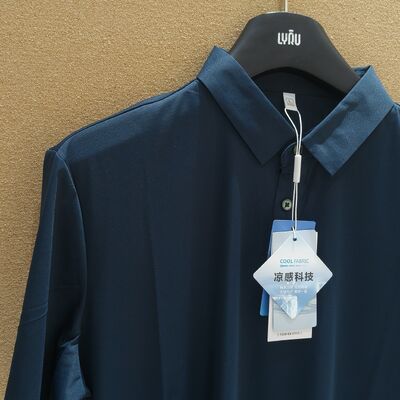 33888 # [83.7% nylon 16.3% spandex] men's cool seamless polo shirt summer breathable business casual short sleeved shirt