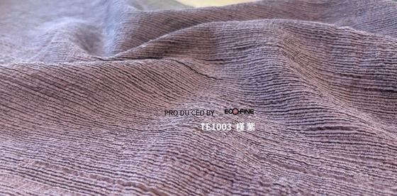 Willow Stripe Pleated Fabrics 16% Polyester, 84% Cellulose Fiber 83G Fabric For Skirts And Dresses