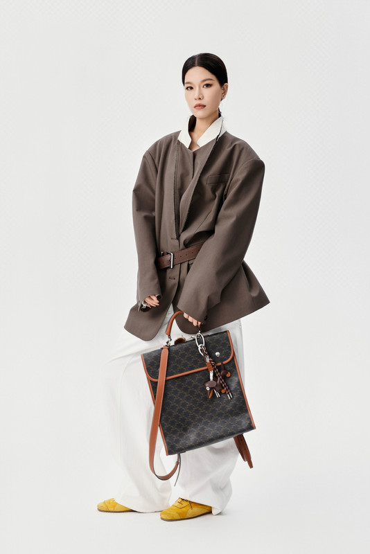 New Autumn And Winter Color Blocked Double Collar Suit Jacket