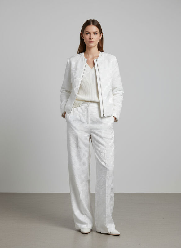 140cm 235g/m ² Spring/Summer New Style 69% Polyester 31% Cotton Grid Artistic Jacquard Fabric