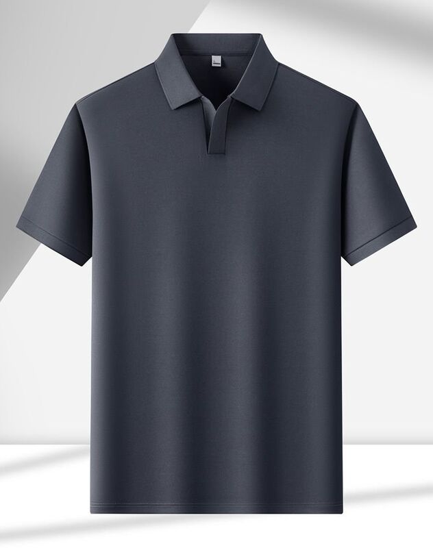 1262 summer hot item 210G 94% polyester fiber 6% spandex breathable quick drying ribbed shirt fashion business T-shirt men's clothing 