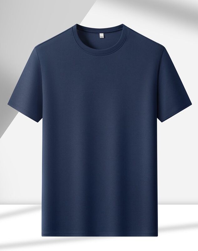 1280 Summer Hot 210G 94% Polyester Fiber 6% Spandex Men's Clean Round Neck Slimming Top