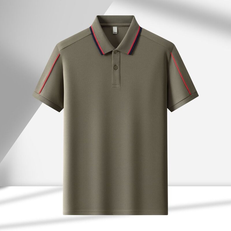 2177 summer hot item 200g 100% polyester fiber imitation cotton round bead moisture wicking men's T-shirt