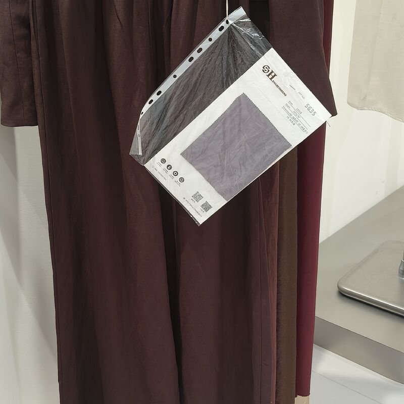 5635 62.8% viscose 20.8% TEL16.4 linen lightweight wrinkle resistant breathable blended fabric full range of clothing high weaving international style fabric