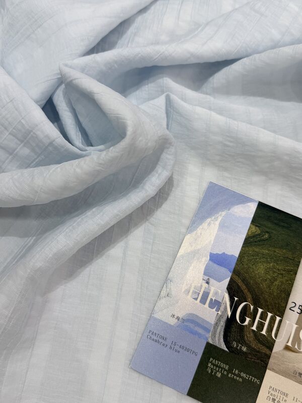 5637 67% Tencel, 24% Nylon, 9% Cotton Fabric Smooth and Breathable, Comes with Soft Gloss Spring/Summer Light Luxury Shirt Dress Preferred Foreign Trade Fabric