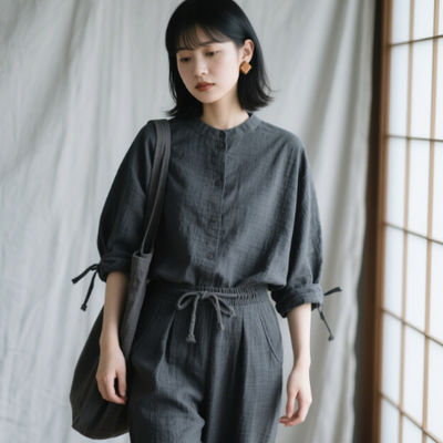 Dark Textured Fabrics 20% LONGCELL 58% Polyester 22% Tencel Hoodie Fabric 102GSM