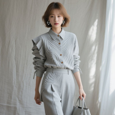 Skin Friendly Polyester Jacquard Fabric 110GSM Soft Cloth Fabric 67% Polyester 19% Cotton 14% Tencel