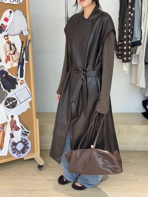 Autumn And Winter New PU Long Waisted Vest White Lace Wide Leg Pants